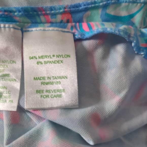 Lilly Pulitzer UPF 50+ ChillyLilly Karina Tunic Pink Blue Paisley Print Size Sm - Picture 5 of 7